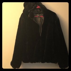 Faux fur winter coat